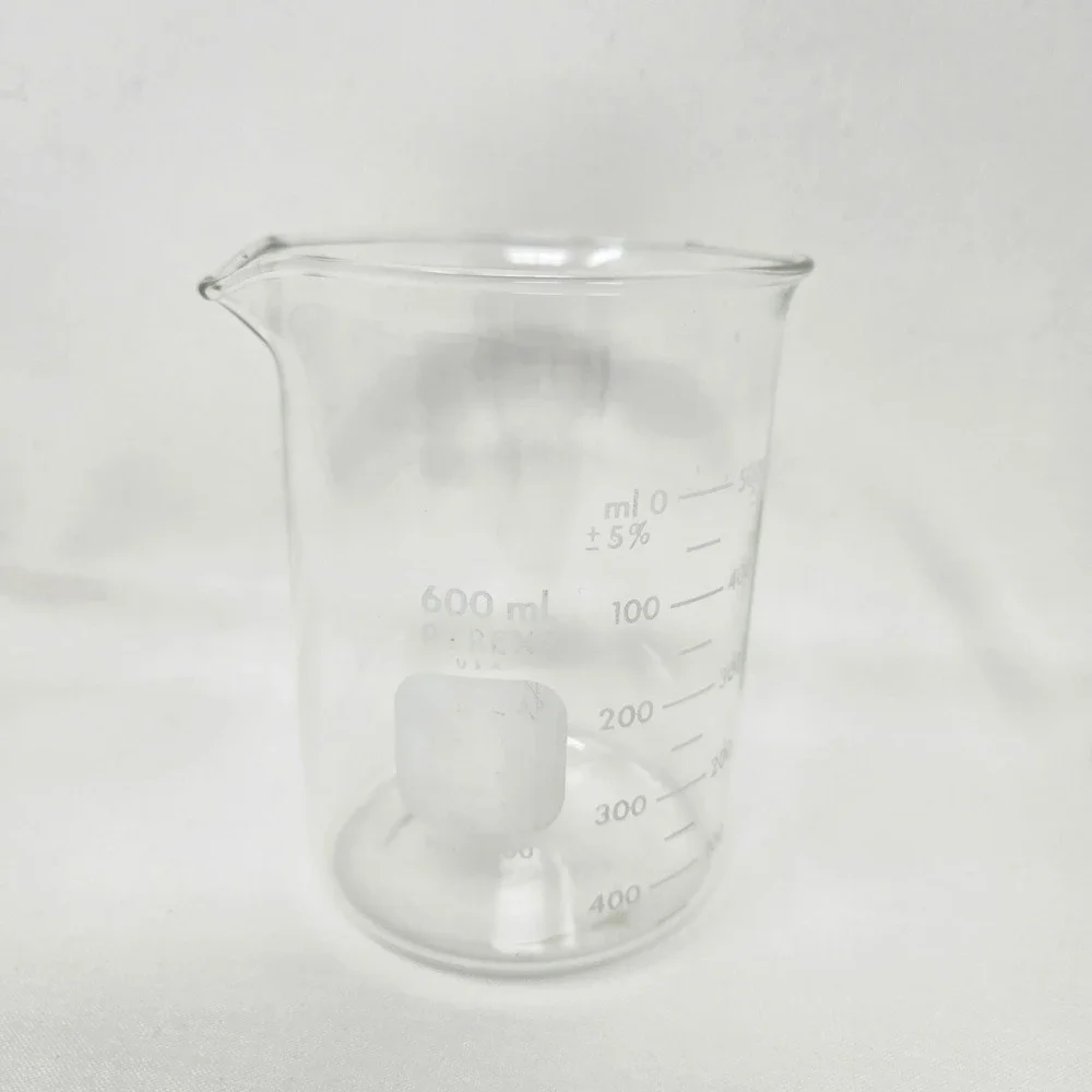 600ml Pyrex Glass Beaker Heavy Duty 2.5 Cups No. 1000 Clear Vintage Pyrex